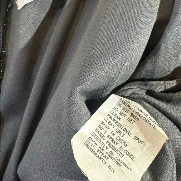 MAC DUGGAL Gray Embellished Cap Sleeve A Line Dress Style 20371 NWT - Picture 6 of 7